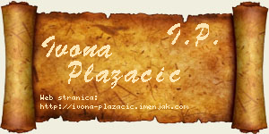 Ivona Plazačić vizit kartica
